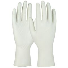 Qrp Q124Xl Single Use Class 10 Cleanroom Nitrile Gloves With Finger Textured Grip, 12", White, Size X-Large