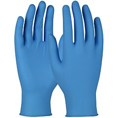 Qrp Rbt09L Premium Grade Disposable Nitrile Gloves, Powder Free With Textured Grip, 6 Mil, Blue, Size Large