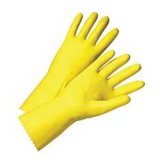 West Chester 2312/8 Unsupported Latex, Flock Lined With Raised Diamond Grip, 18 Mil, Yellow, Size 8