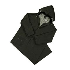 West Chester 4160Bfr/4Xl Fr Treated 60" Pvc Duster Raincoat, 0.35 Mm, Black, Size 4X-Large