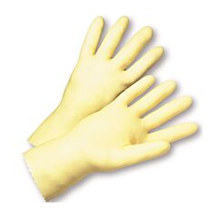 West Chester 4343/9 Unsupported Latex, Unlined With Raised Diamond Grip, 16 Mil, Yellow, Size 9
