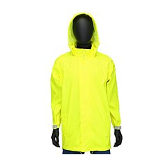 West Chester 4540J/L Hi-Vis Stretch Rain Jacket, Hi-Vis Yellow, Size Large