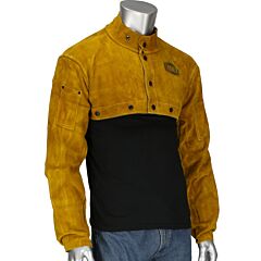 West Chester 7000/L Ironcat® Split Leather Welding Cape Sleeve, Gold, Size Large