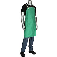 West Chester 7043/36 Economy Fr Treated 100% Twill Cotton Apron, Green, Size 24" X 36