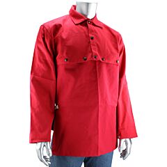 West Chester 7045R/20 Red Fr Cotton Bib, Red