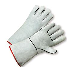West Chester 930K Split Cowhide Leather Welder'S Gloves With Cotton Liner, Aramid Stitched, Gray, Size Large