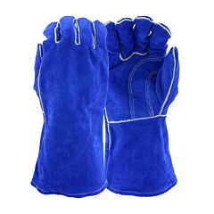 West Chester 945/Xl Premium Split Cowhide Leather Welder'S Gloves With Cotton Liner And Kevlar® Stitching, Blue, Size X-Large