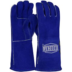 West Chester 946/S Premium Split Cowhide Leather Welder'S Gloves With Para-Aramid Liner And Kevlar® Stitching, Blue, Size Small