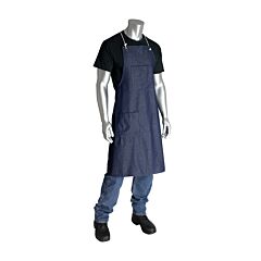 West Chester A2842D4 Denim Apron, Two Pockets, Blue