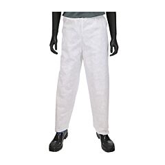 West Chester C3816/Xxxxxl Posiwear M3 Pants With Elastic Waist, White, Size 5X-Large