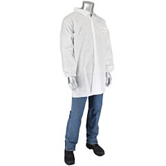 West Chester C3819/Xxxxxxl Posiwear M3 Lab Coat, No Pockets, White, Size 6X-Large