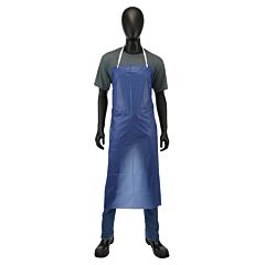 West Chester Uupb-45 Blue Vinyl Apron, 8 Mil, Blue, Size 35" X 45