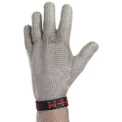 Us Mesh Usm-1350-L Stainless Steel Mesh Gloves With Reinforced Finger Crotch And Adjustable Straps, Forearm Length, Silver, Size Large