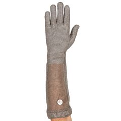 Us Mesh Usm-1547-Xs Stainless Steel Mesh Gloves With Spring Closure, Forearm Length, Silver, Size X-Small