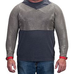 Us Mesh Usm-3315-Xxxl Stainless Steel Mesh T-Shirt With Double Sleeve, 12" Long, Silver, Size 3X-Large