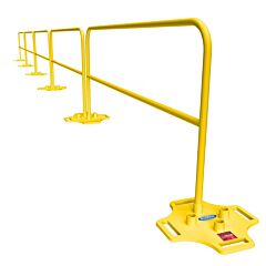 Bluewater 500809 9' Roof Safety Railing Kit, Includes 1 Yellow Rail And 1 Yellow Base