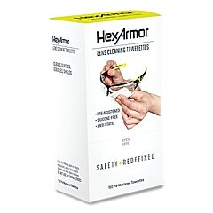Hexarmor 14-10008 Eyewear Cleaning Wipes Standard White