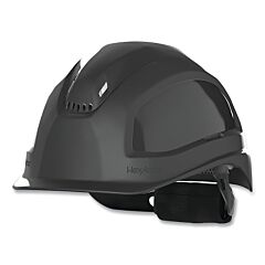 Hexarmor 16-11007 Xp250 Vented Short Brim Hard Hat Pe Black