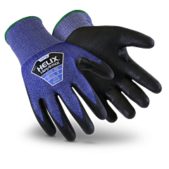 Hexarmor 2076-2Xl Helix Pu Palm Dipped Gloves Cut Resistant Blue, Size 2X-Large
