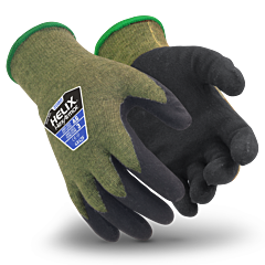 Hexarmor 2080-L Helix Cut Resistant Gloves Knit Wrist Green, Size Large