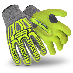 Hexarmor 2090X-M Thin Lizzie Gloves Nitrile Gray/Green, Size Medium