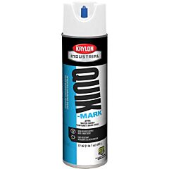 Krylon A03901004 Quik-Mark Inverted Marking Paint, Water Based, Brilliant White, 17 Oz, 1 Case Of 12 Cans