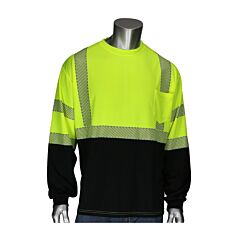 Pip 313-1280B Class 3 Short Sleeve T-Shirt, Black Bottom, Segmented Tape, Yellow