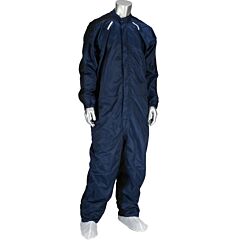 Uniform Technology Ccnchr-62Nv-5Pk Navy Coveralls With Raglan Sleeves, Double Zipper And Snap Front And Pockets