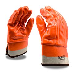 Cordova 5710F Gloves, Hi-Vis Orange, Double Dipped, Foam Insulated Pvc, Textured Finish, Safety Cuff