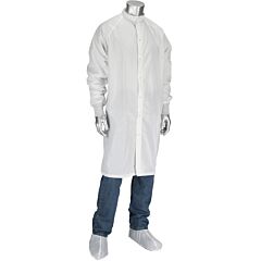Uniform Technology Cfrc-74Wh-5Pk White Frock With Raglan Sleeve And Knit Cuff Snap Opening
