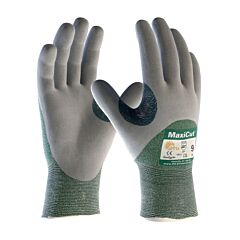Pip 18-575 Maxicut, Green 15G Eng Yarn Shell, Gray 3/4 Nitrile Microfoam Grip, Class A2