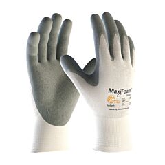 Maxifoam 34-800 Gloves, Premium, 15G White Nylon Shell, Gray Nitrile Foam Coating, Class A2
