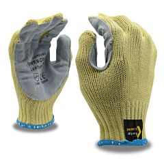 Cordova 3090L Gloves, Power-Cor Leather, 7-Gauge Aramid Shell, Side Split Leather Palm, Aramid Stitching, Ansi Cut Level A3, Size Large