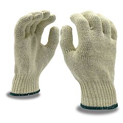 Cordova 3410L Gloves, Standard Weight, Natural, Poly/Cotton Machine Knit, Size Large