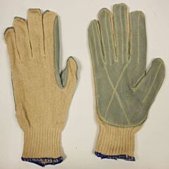 Cordova 3495L Gloves, Heavy Weight, Natural, Machine Knit, Leather Palm, Kevlar® Sewn, Size Large