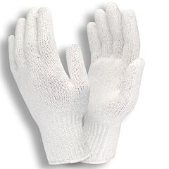 Cordova 3510L Gloves, 100% Polyester, Medium Weight, Bleached, Size Large