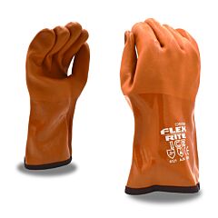 Cordova 5325L Gloves, Flex-Rite Ice Red Pvc, Textured Finish, Seamless Boa Thermal Lined, 12-Inch, Size Large