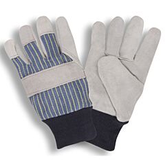 Cordova 7140L Gloves, Select Shoulder Leather, Blue & Yellow Back, Blue Knit Wrist, Size Large