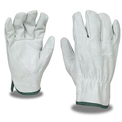 Cordova 7805L Gloves, Economy Split Leather Driver, Unlined, Shirred Elastic Back, Keystone Thumb, Gray, Size Large