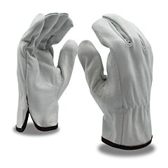 Cordova 8235L Gloves, Premium Grain Cowhide Driver, Unlined, Shirred Elastic Back, Keystone Thumb, Size Large