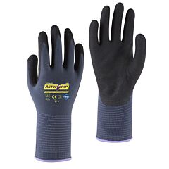 Cordova Ag581S Gloves, Towa® Activgrip Advance 13-Gauge, Gray Nylon Shell, Black Microfinish® Nitrile Palm Coating, Size Small