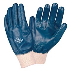 Cordova 6981S Gloves, Brawler Ii Premium Dipped Nitrile, Fully Coated, Interlock Lined, Knit Wrist, Sanitized®, Size Small