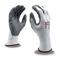 Cordova 6650Xxl Gloves, Tactyle, 13-Gauge, White Nylon Shell, Gray Foam Nitrile Palm Coating, Size 2X-Large
