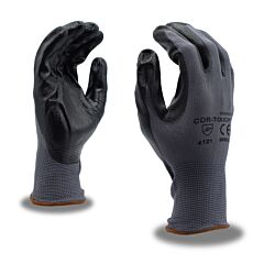 Cordova 6890Gxl Gloves, Cor-Touch 13-Gauge, Gray Nylon Shell, Black Flat Nitrile Palm Coating, Size X-Large