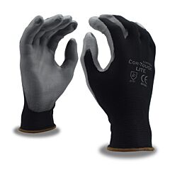 Cordova 6895Bxxl Gloves, Cor-Touch Lite Premium, 15-Gauge, Black Nylon Shell, Gray Polyurethane Palm Coating, Size 2X-Large