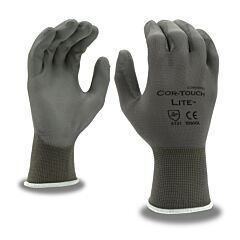 Cordova 6895Gxs Gloves, Cor-Touch Lite Premium, 15-Gauge, Gray Nylon Shell, Gray Polyurethane Palm Coating, Size X-Small