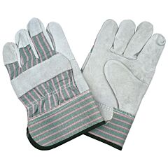 Cordova 7201Rxl Gloves, Regular Shoulder Leather, Green And Pink Striped Back, Rubberized Safety Cuff, Size X-Large