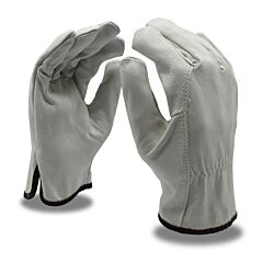 Cordova 8220M Gloves, Standard Grain Cowhide, Unlined, Shirred Elastic Back, Wraparound Forefinger, Wing Thumb, Size Medium