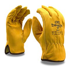 Cordova 8586K3Xl Gloves, Oil Demon Gt Premium Oil-Resistant Grain Goatskin Driver, Aramid/Glass Fabric Lined, Keystone Thumb, Ansi Cut Level 5, Size 3X-Large