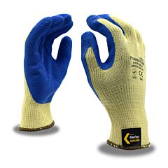 Cordova 3050S Gloves, Power-Cor 10-Gauge 100% Kevlar® Shell, Blue Latex Palm Coating, Ansi Cut Level A3, Size Small